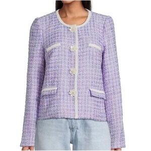 Lilly Pulitzer Jaden Tweed Boucle Jacket  Size 0 Old Money Feminine Quiet Luxury